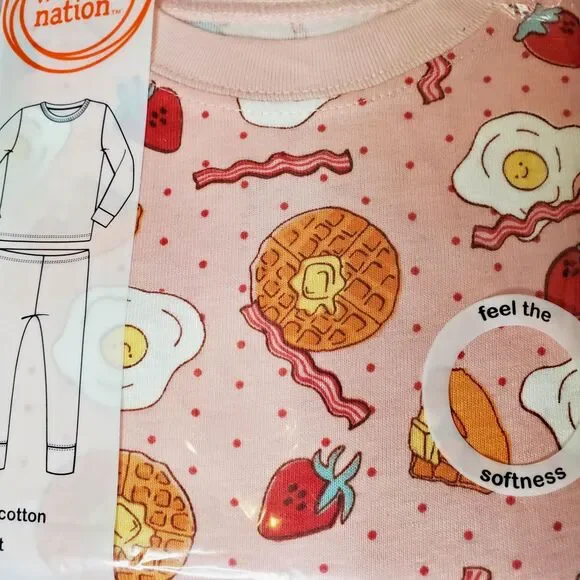 Girls Set of 5 Cotton 2 Piece Snug Fit Pajama Sets Toddler 2T NEW - Picture 3 of 9